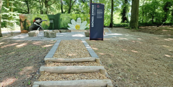 Grünes Zimmer - eine von 10 Natur-, Lehr- und Bewegungspfad Stationen im Revierpark Vonderort in Oberhausen